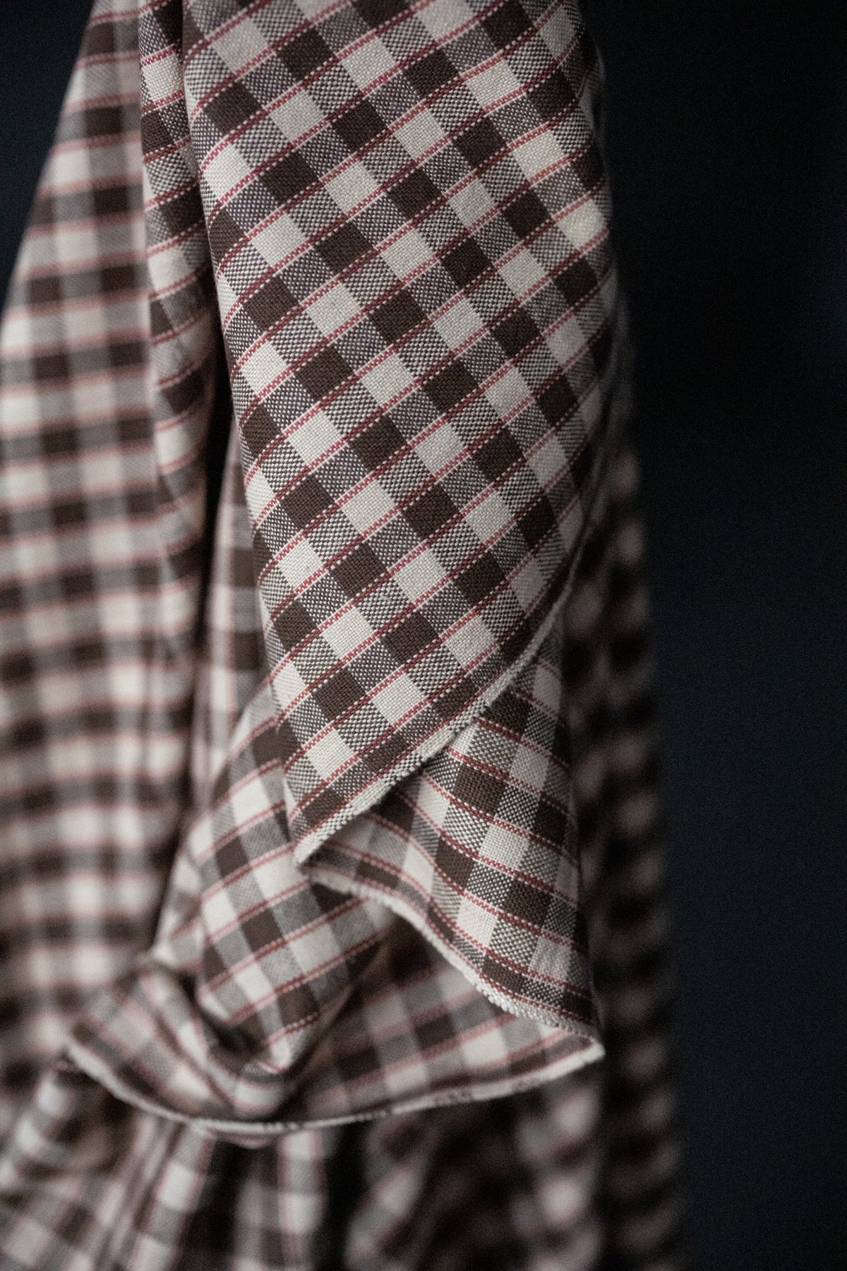 Handwoven Cotton - Café  Gingham