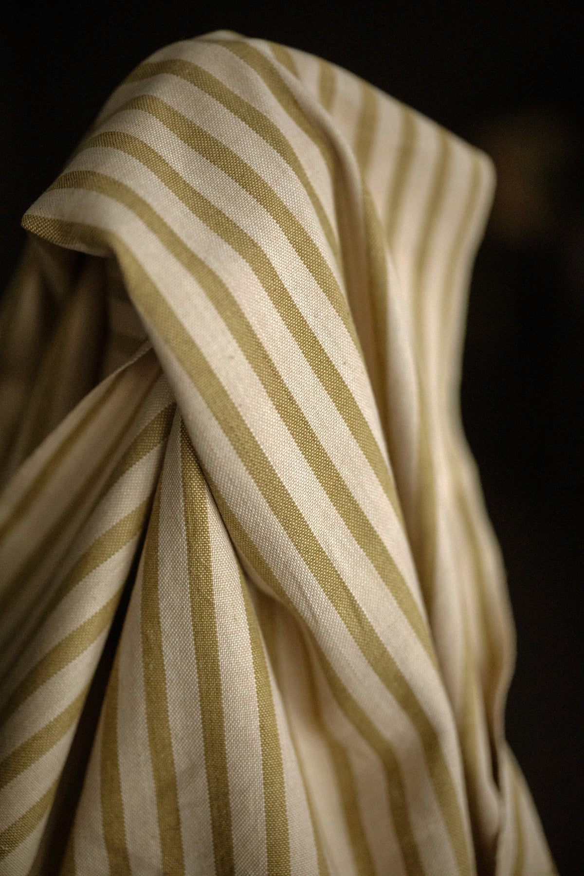 Handwoven Cotton Stripe - Verbena Lemon