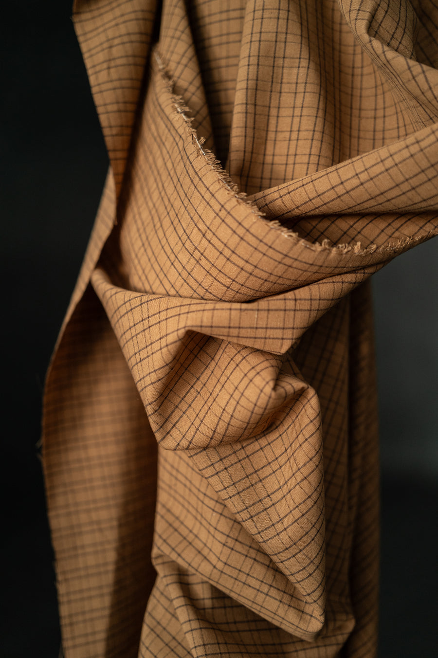Organic Cotton/Linen - Sumac Check