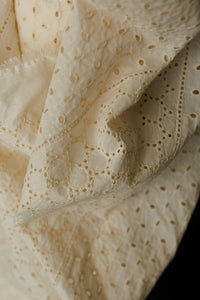 Broderie Anglaise Indian Cotton - Ecru Eyelet