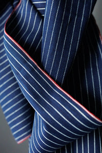 10.5oz Handloom Denim - Indigo Pinstripe