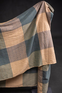 loopy handwoven check fabric