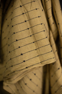 green handwoven loopy fabric