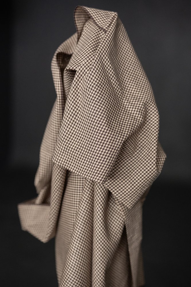 Indian Handwoven Cotton - Mocha Gingham