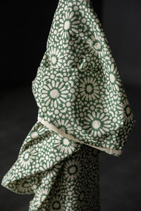 green block print indian cotton