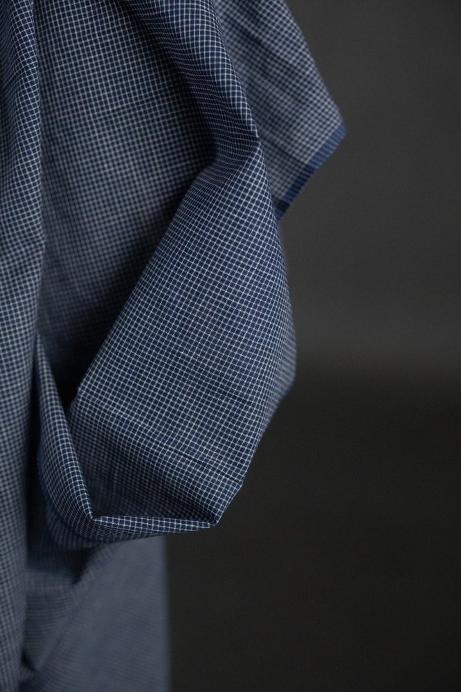 Handwoven Cotton Check - Portland Navy