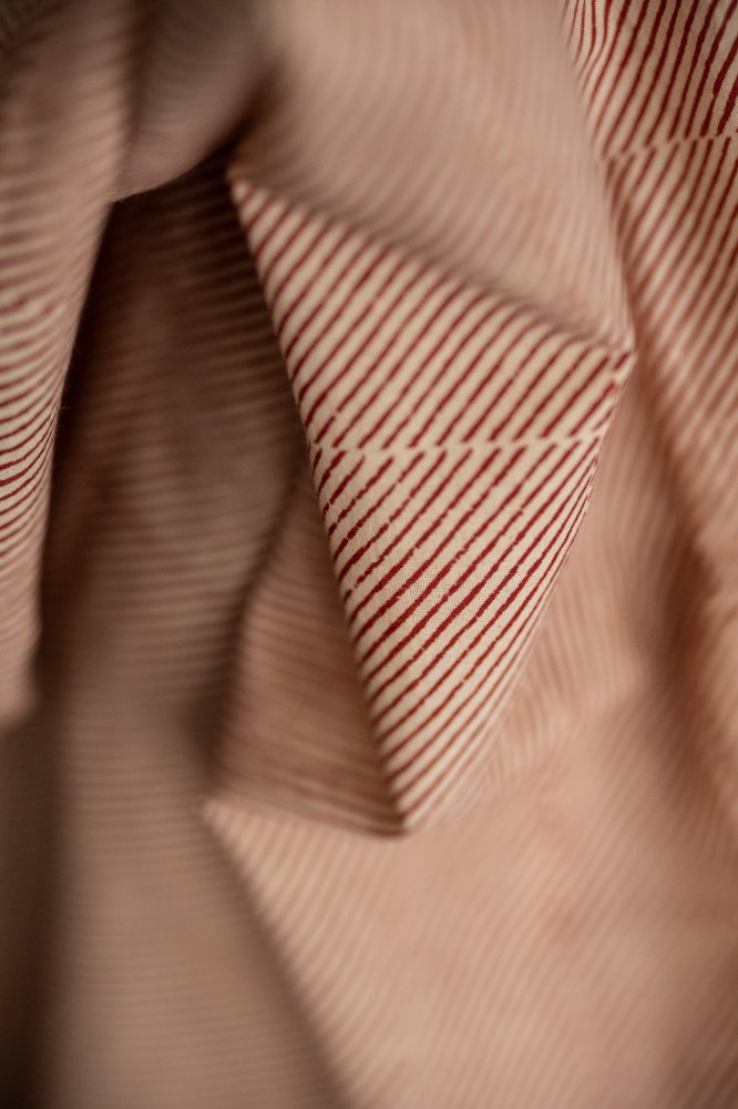 red striped fabric