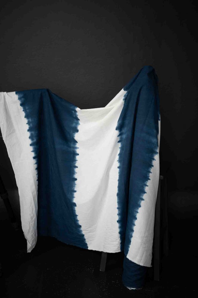 Indian Dyed Cotton - Shibori Striped 3M Piece
