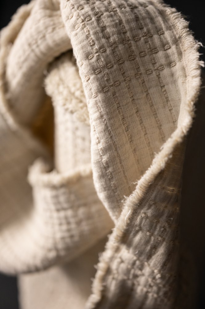 Soft Stitch Jacquard Ecru
