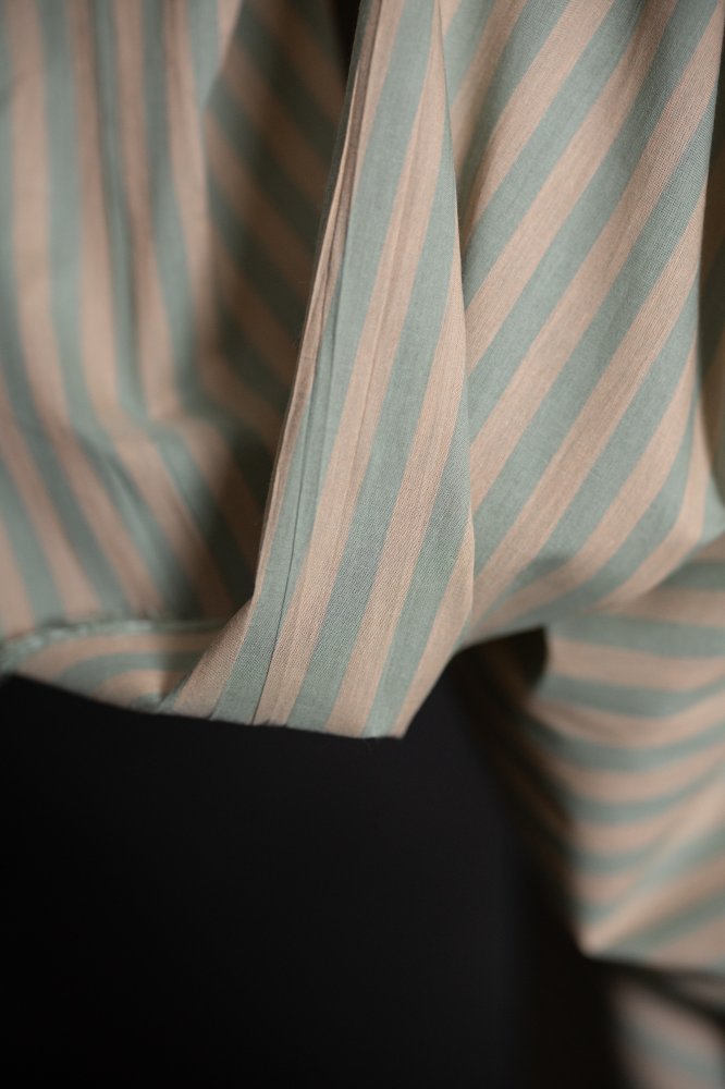 Organic Cotton Stripe - Sprigs Watercolour