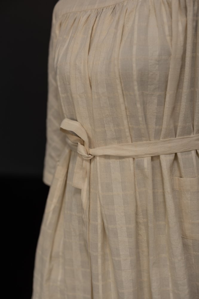Natural Indian Cotton - Chequered Stripe
