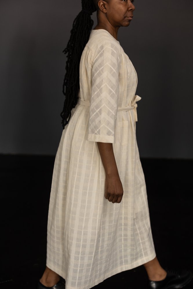 Natural Indian Cotton - Diamond Check