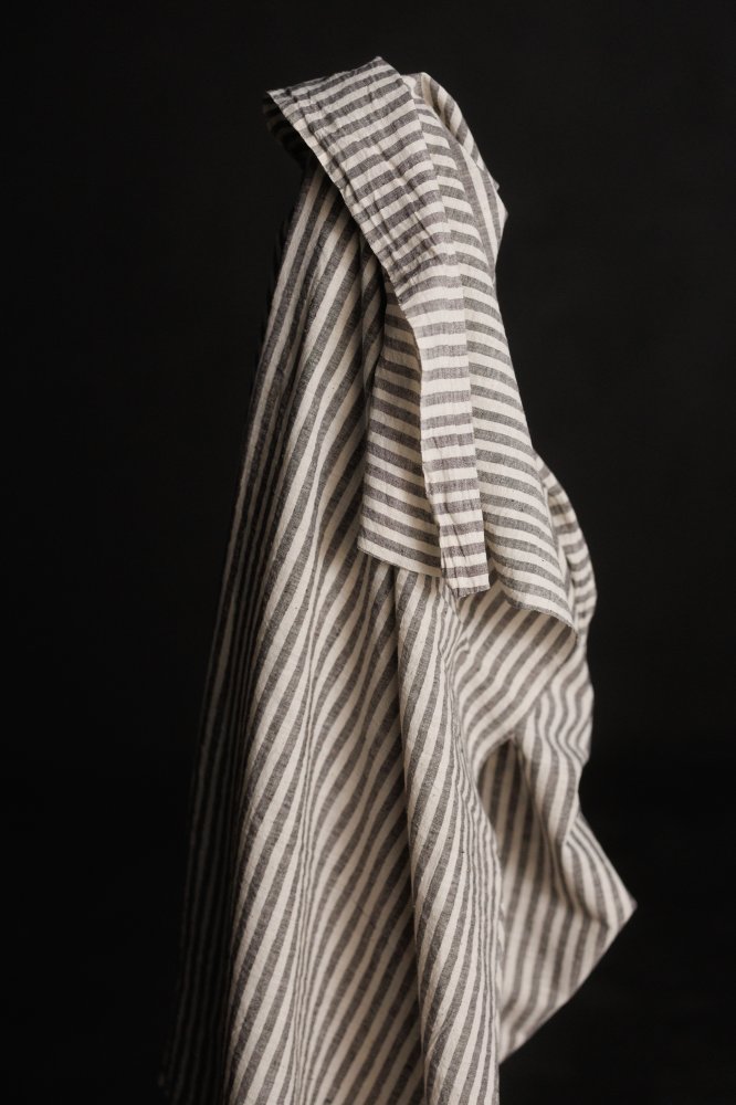 Handwoven Cotton Stripe - Black