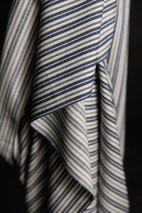 Handwoven Cotton Stripe - Riley Indigo