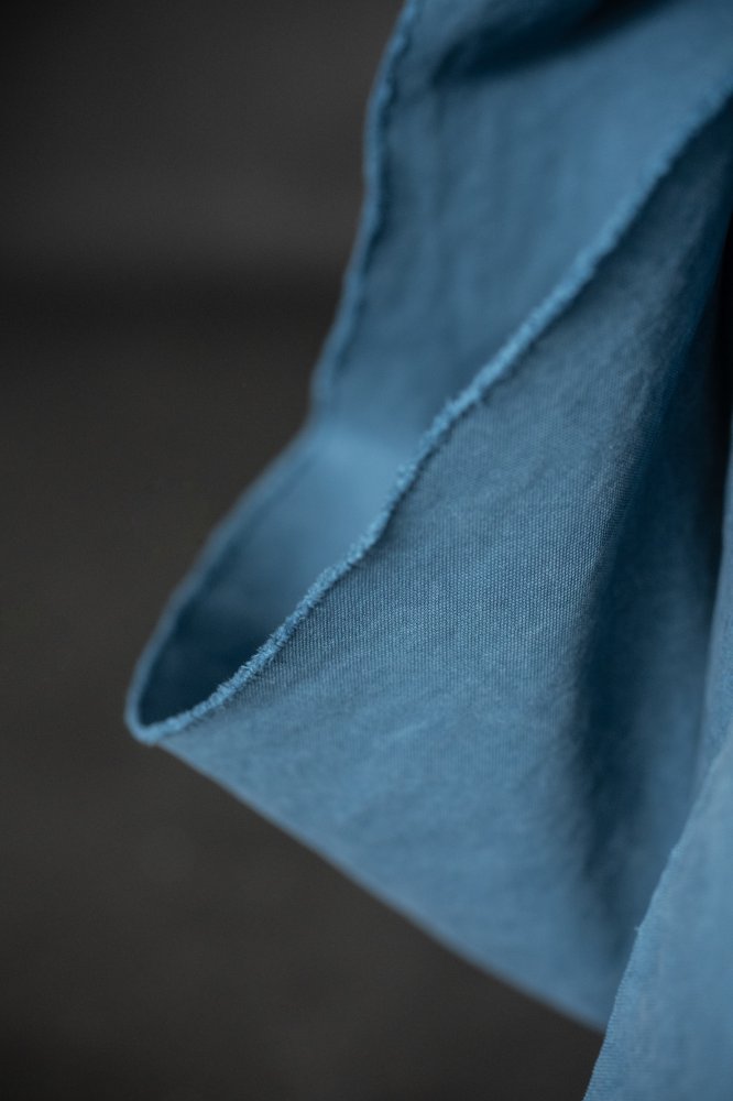 blue heavyweight cotton canvas