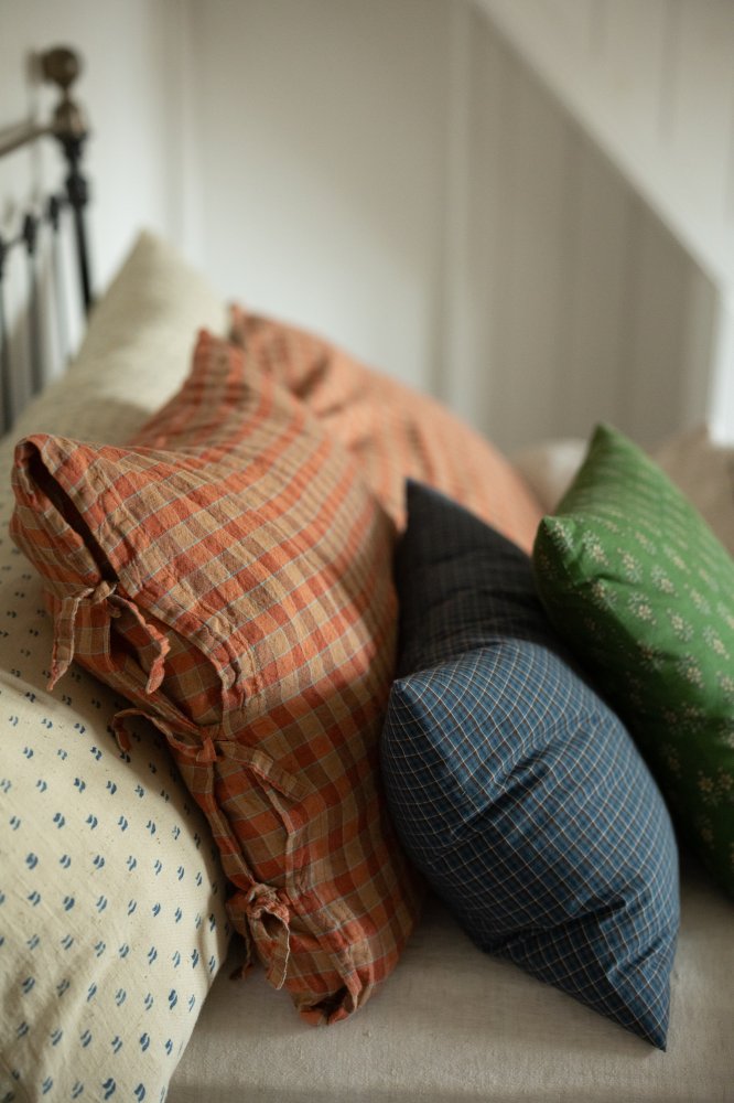 Japanese Cotton Gingham - Daisy Brown
