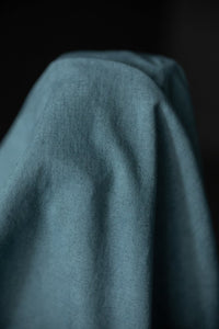 blue washed cotton canvas fabric