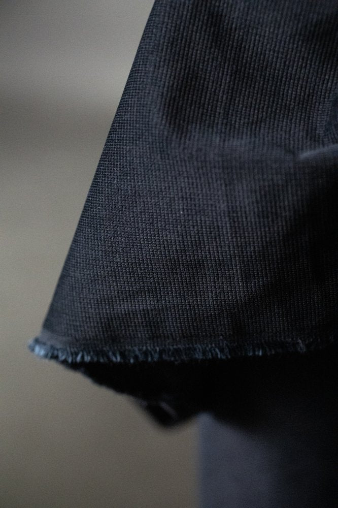 navy grid japanese corduroy fabric
