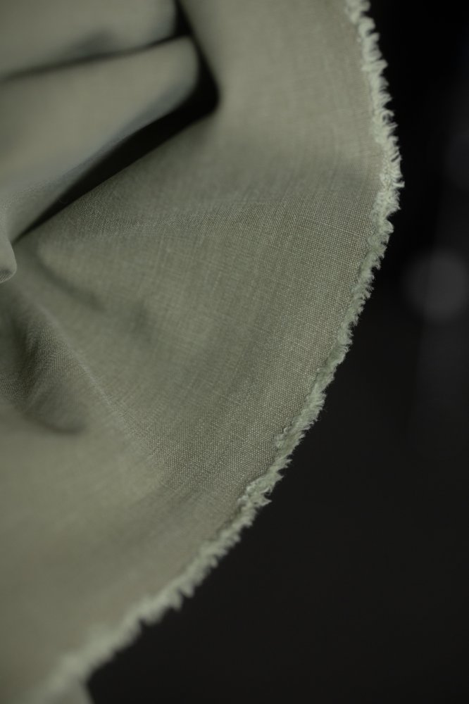 green washed cotton canvas fabric