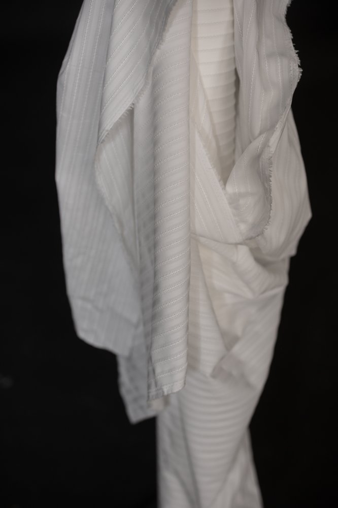 white stripe fabric