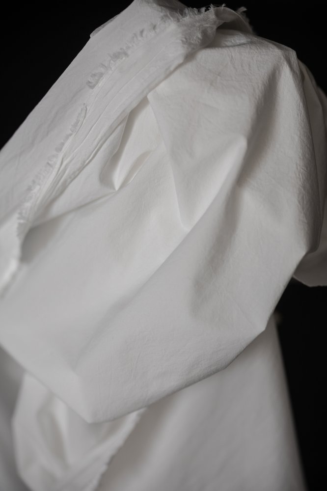 white triple washed fabric