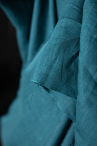 turquoise linen fabric 