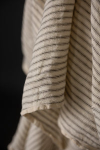 neutral stripe extra wide linen fabric