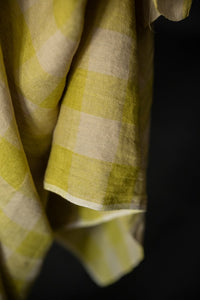 European Laundered Linen Check - Frosted Posset