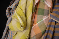European Laundered Linen Stripe - Honey Plum