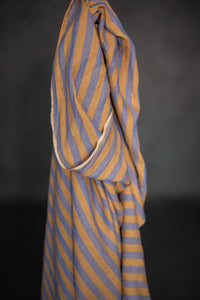 European Laundered Linen Stripe - Honey Plum
