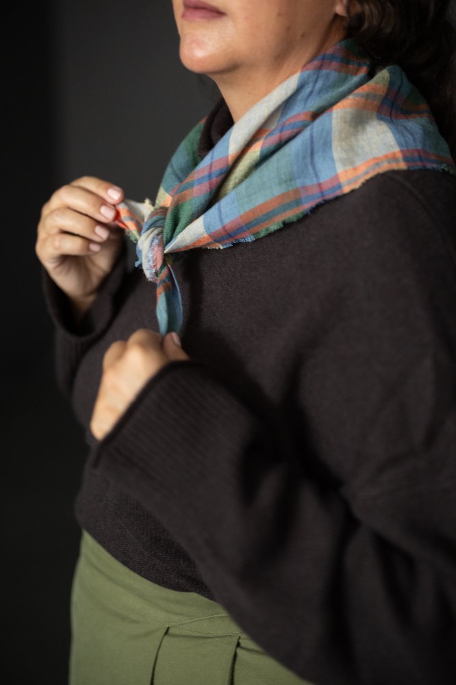 European Laundered Linen Check - Hot Celery