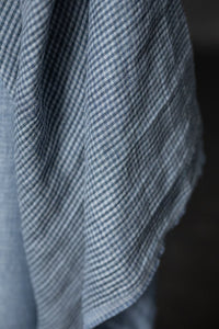 European Laundered Linen Check - Mid West Sky