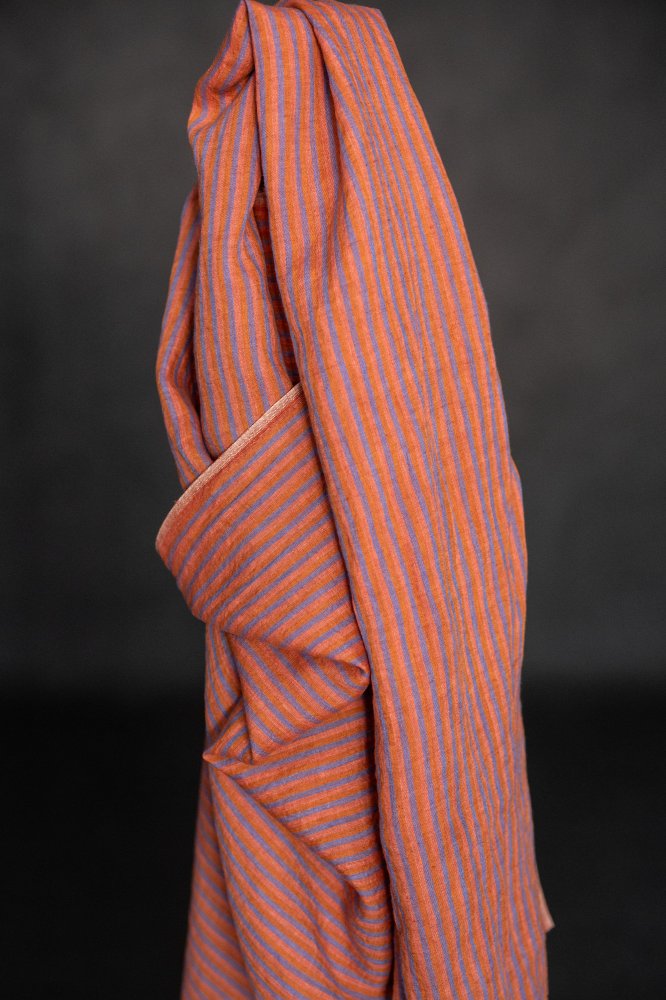 European Laundered Linen Stripe - Poolside