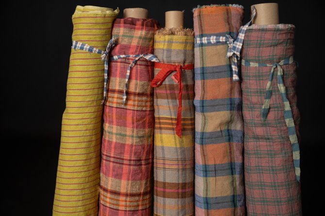 European Laundered Linen Check - Smoked Bergamot