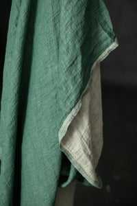 green double gauze linen fabric