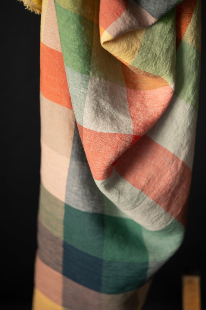 European Laundered Linen Check - Sugar Dreams