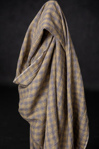 lavender lemon check linen