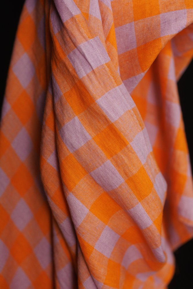 European Laundered Linen Gingham - Sweet Slice