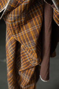 quilted jacquard brown fabric