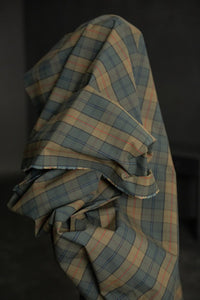 tartan check dry oilskin cotton