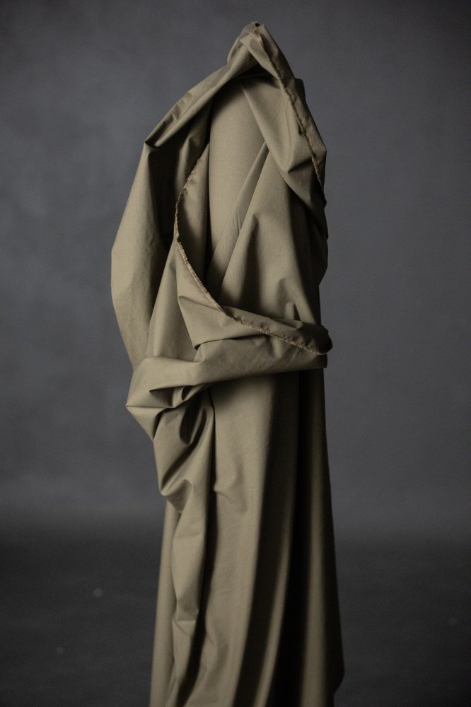 dark green cotton poplin fabric
