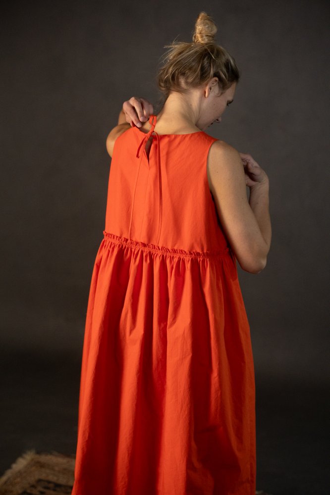 Tumbled Cotton Poplin - Flame