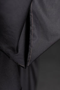 Black cotton poplin fabric