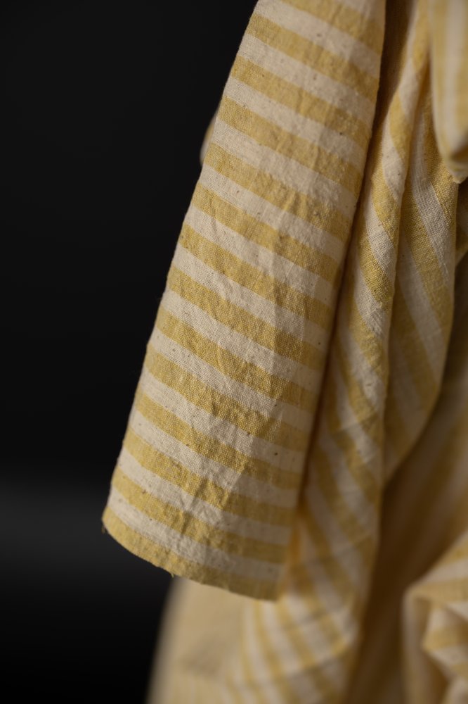 Remnant (Hay Slub Stripe Handwoven Cotton Stripe)