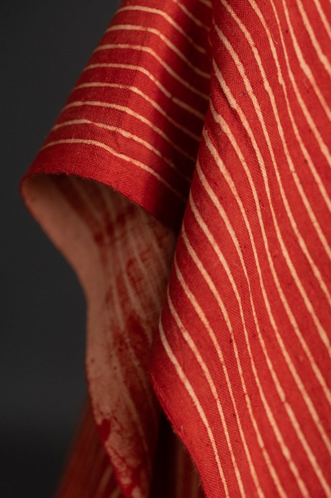 Remnant (On The Road Red Ajrakh Indian Block Print Organic Cotton)