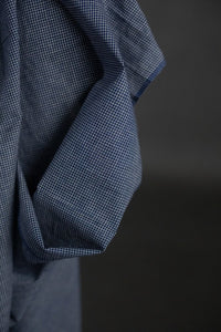 Remnant (Portland Navy Handwoven Cotton Check)