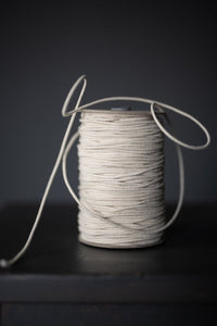 Recycled Cotton Elastic 3mm Ecru