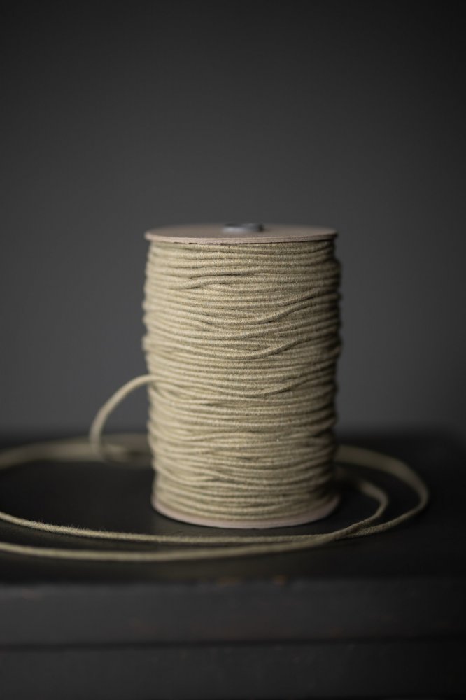 Recycled Cotton Elastic 3mm Pale Fern