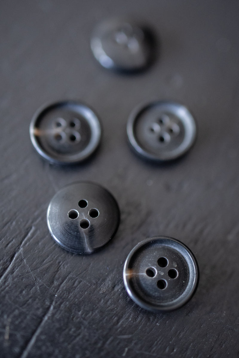 Semi Mottled Button - Dark Brown