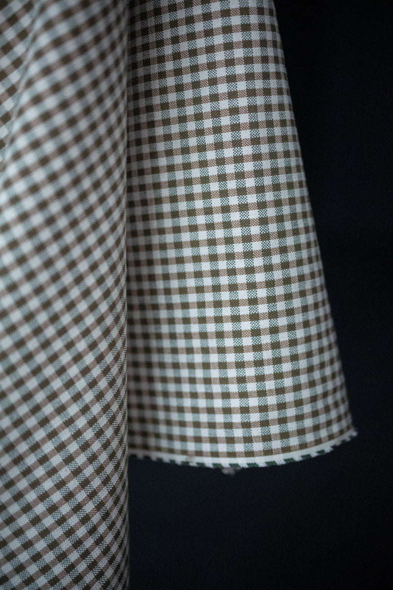 Heavy Recycled Cotton - Biscuit Gingham